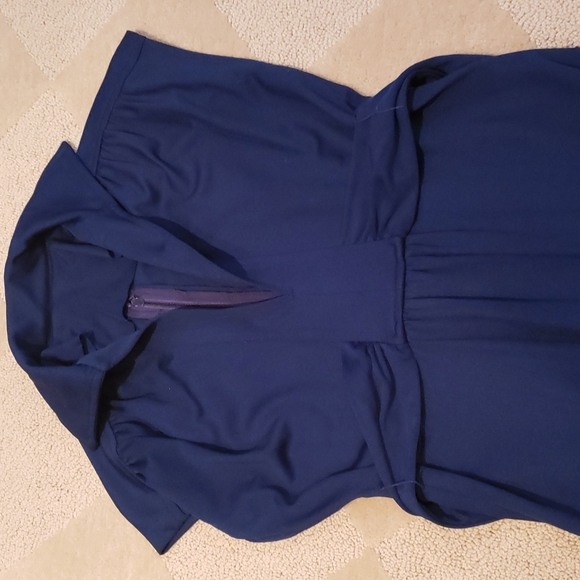 Vintage Navy Blue Dress, Sz S - Picture 2 of 11